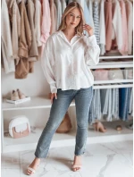 Dámske oversize tričko SATINIA white FashionStreet DY0449 Dámske oversize tričko SATINIA white FashionStreet DY0449