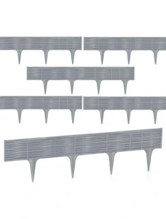 GARDEN PALISADA BORDER Prútené obruby trávnika 390CM sivý kameň detské