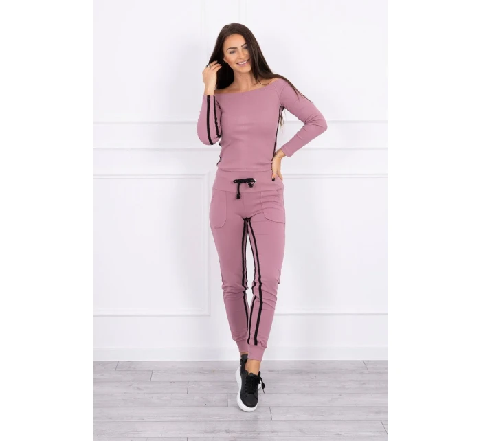 Súprava s dvojitými pruhmi tmavo ružová Súprava s dvojitými pruhmi tmavo ružová