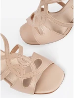 Klasické dámské sandály hnědé Obcas Klasické dámské sandály hnědé Obcas