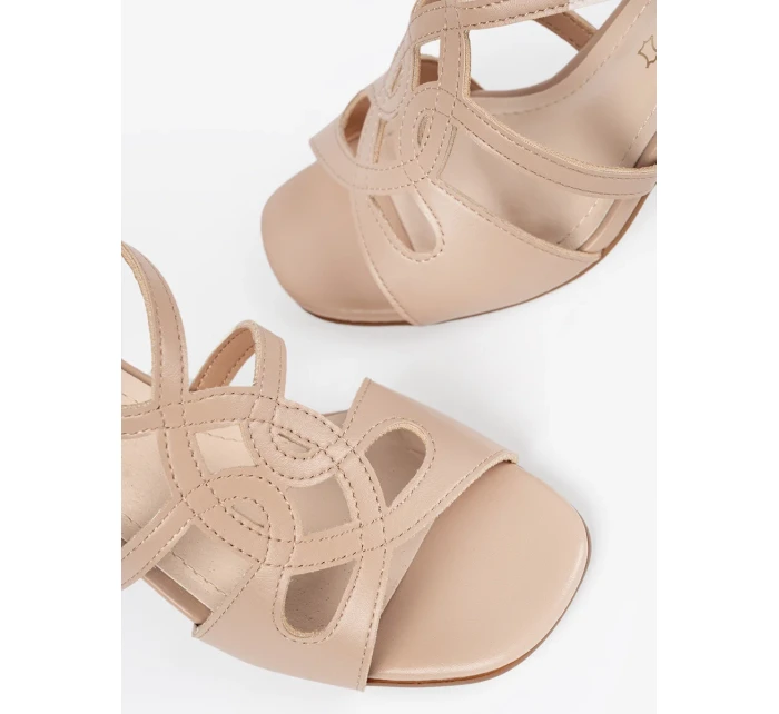 Klasické dámské sandály hnědé Obcas Klasické dámské sandály hnědé Obcas