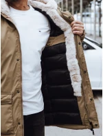 Pánská zimní bunda tmavě béžová Dstreet model 21971701 - FashionStreet