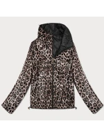 Goodlookin čierno-pantherová obojstranná prešívaná bunda so stojačikom (B8579-1)