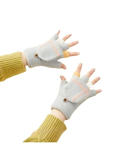 Dámske/detské zimné rukavice - sivé