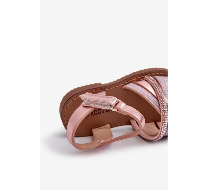 Lesklé Dětské Na Suchý Zip Růžové model 21663097 - Boto