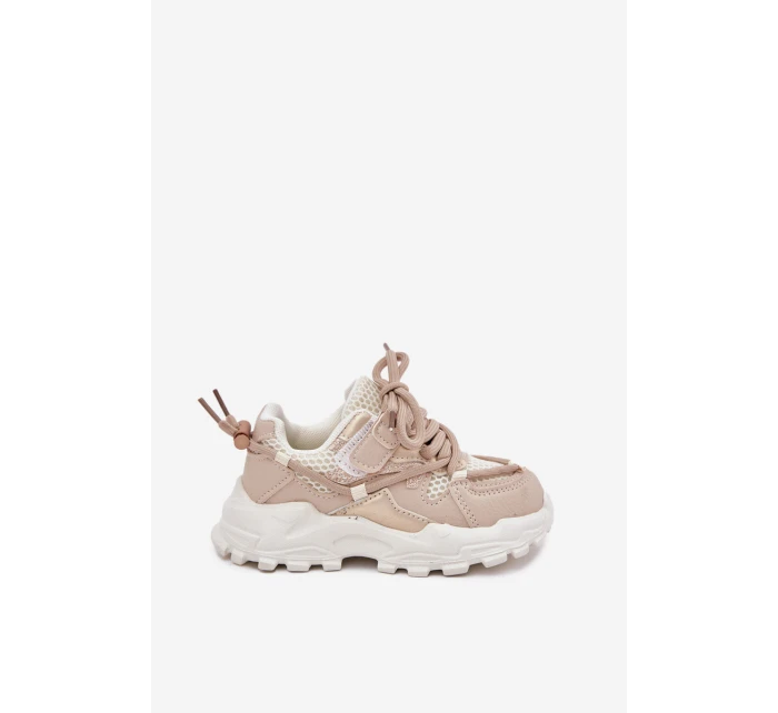 Buty Sportowe Sneakersy Dziecięce Beżowe Tilvianea