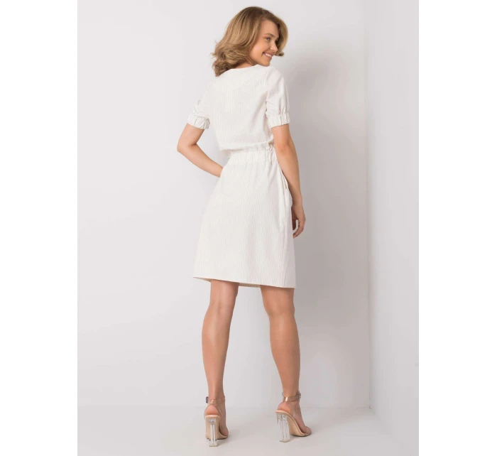 Sukienka LK SK model 20129342 ecru - FPrice Sukienka LK SK model 20129342 ecru - FPrice