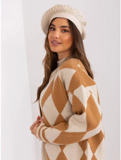 Světle béžová čepice model 20724709 béžová - FPrice Světle béžová čepice model 20724709 béžová - FPrice