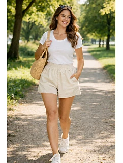 DÁMSKE KRÁTKE VISKÓZOVÉ ŠORTKY TS006