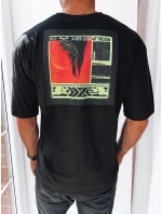 Pánske tričko s potlačou čierne FashionStreet RX5304