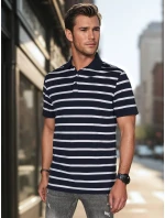 Pánská pruhovaná polokošile tmavě modrá Dstreet model 21987894 - FashionStreet