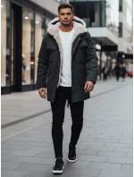 Pánská zimní bunda parka s kapucí zelená Dstreet model 21995083 - FashionStreet