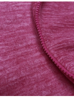 Ružová melanžová fleecová mikina na zips (2310)