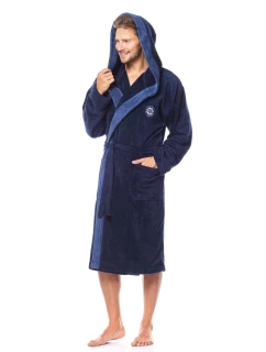 Pánský župan George dark blue - L&L