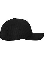 Flexfit 6195P 6-panelová čiapka s kšiltom „Pinstripe“ 55.6195 čierna/biela