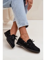 Półbuty Mokasyny Damskie Z Wiązaniem Czarne Calivra Półbuty Mokasyny Damskie Z Wiązaniem Czarne Calivra