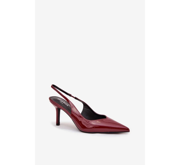 Lakované lodičky na jehlovém podpatku bordó Phelia Lakované lodičky na jehlovém podpatku bordó Phelia