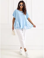 Bluzka IT BZ model 22084255 jasny niebieski - FPrice Bluzka IT BZ model 22084255 jasny niebieski - FPrice