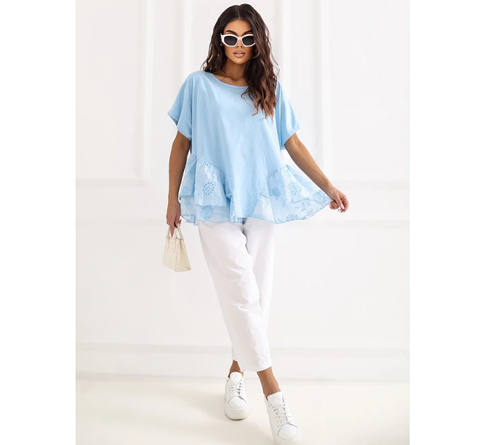 Bluzka IT BZ model 22084255 jasny niebieski - FPrice Bluzka IT BZ model 22084255 jasny niebieski - FPrice