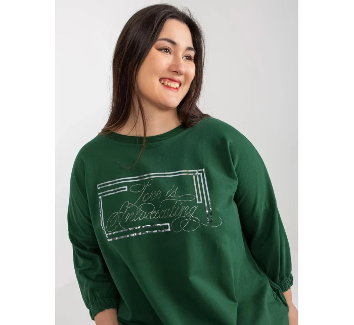 Tunika RV TU model 18617581 ciemny zielony - FPrice Tunika RV TU model 18617581 ciemny zielony - FPrice