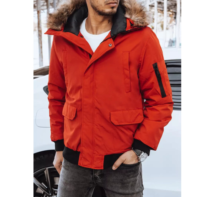 Červená pánska zimná bunda Dstreet TX4307