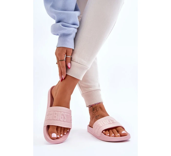 Dámské módní pantofle Big Star LL274A157 Světle růžové