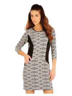 Dámské šaty s 3/4 rukávem černobílá model 17164166 - Litex