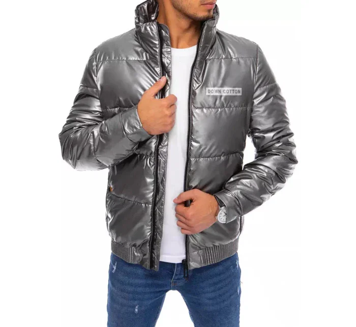 Pánska zimná bunda TX3860 Dark grey silver - Dstreet