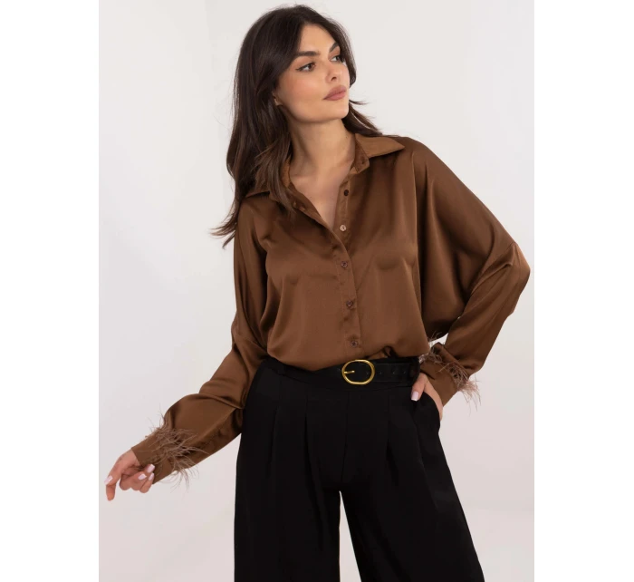 Dámska košeľa DHJ KS 16879.37 Tmavo hnedá - FPrise