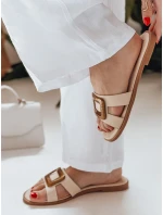 Dámske žabky GLAMSTEP beige FashionStreet ZY0929