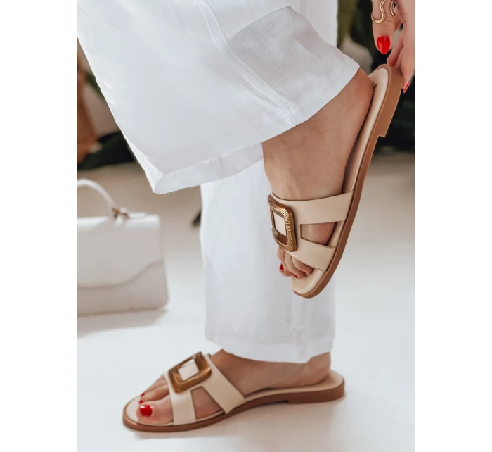 Dámske žabky GLAMSTEP beige FashionStreet ZY0929