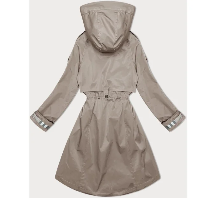 BH Forever Dámska tenká bunda s kapucňou Dark Beige(2) (BH-2403)