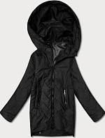Dámska ľahká prešívaná bunda s kapucňou Goodlookin Black (B8588-1)