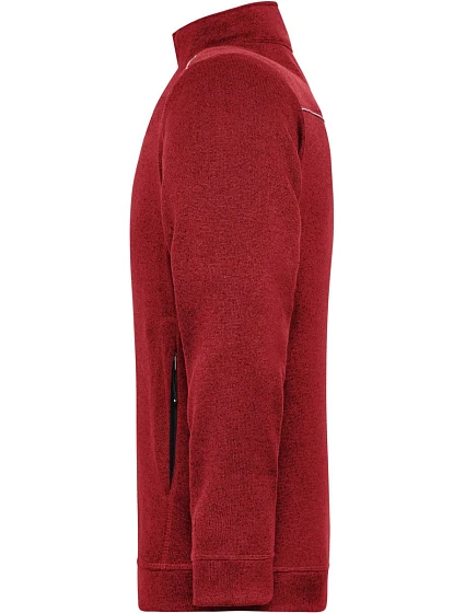 JN Pánská pracovní pletená fleece bunda Solid 02.0 red melange/black model 22493646 - Daiber JN Pánská pracovní pletená fleece bunda Solid 02.0 red melange/black model 22493646 - Daiber