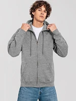 Fruit of the Loom Iconic Premium Hooded Sweat Jacket Mikina s kapucňou z hrubej bavlny 16.2286 athletic heather