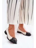 Kožené Baleríny S Dekorací D&A model 21691015 Béžové - S.Barski