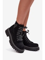 Dámské kotníkové boty s srdcem černé model 21708123 - Boto Dámské kotníkové boty s srdcem černé model 21708123 - Boto