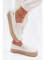 Dámské espadrilky na platformě Big Star TT274090 Ecru