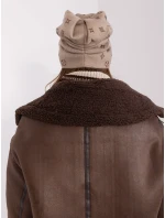 Czapka AT CZ model 19001774 ciemny bezowy - FPrice Czapka AT CZ model 19001774 ciemny bezowy - FPrice