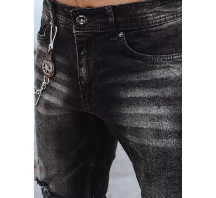 Čierne pánske džínsové nohavice Dstreet UX3834