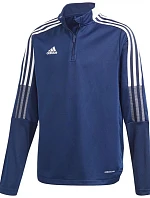 Tiro 21 Youth Jr GK9661 modrá tréningová mikina s kapucňou - Adidas