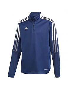 Tiro 21 Youth Jr GK9661 modrá tréningová mikina s kapucňou - Adidas