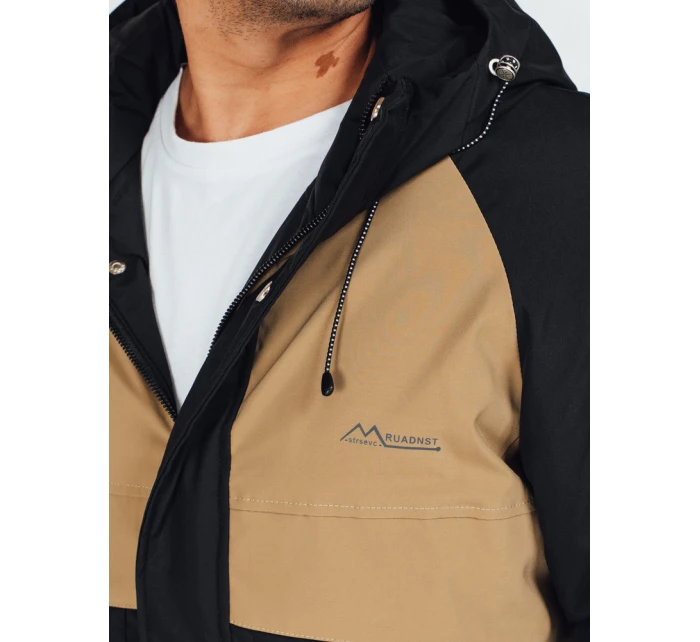 Pánská zimní bunda s kapucí v barvě camel Dstreet model 21991402 - FashionStreet
