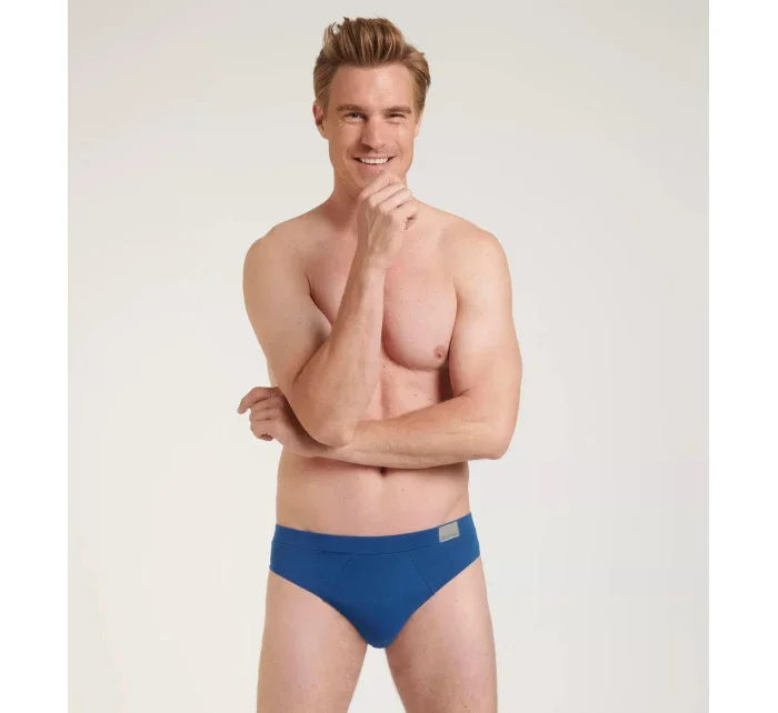 Pánske nohavičky GO Natural Brief C2P - BLUE - modré M008 - SLOGGI