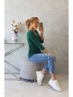 Halenka s výstřihem do V zelená Halenka s výstřihem do V zelená