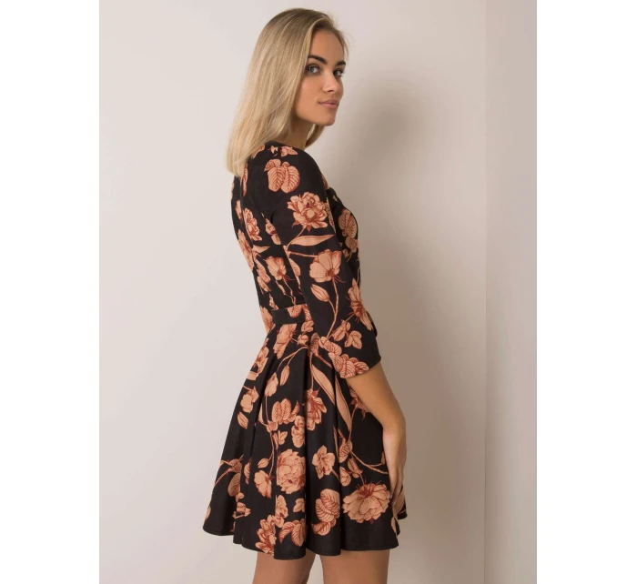 Šaty LK SK 508307 3.75P čierna a béžová