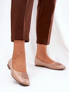 Dámské baleríny model 22552539 béžové - VINCEZA