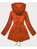 Oranžová obojstranná dámska bunda (W556-1)