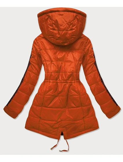 Oranžová oboustranná dámská bunda model 16151357 - MHM Oranžová oboustranná dámská bunda model 16151357 - MHM