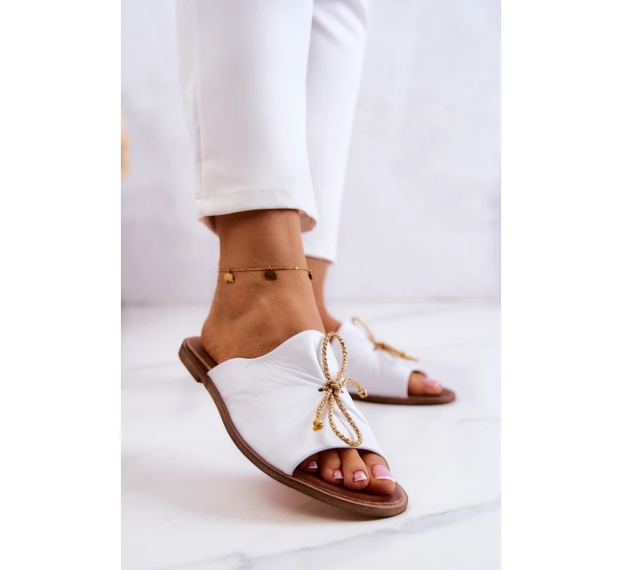 Kožené model 21580892 Dámské Žabky Bílé - Zazoo